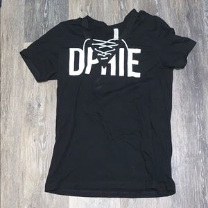 Delta phi epsilon black lace up shirt